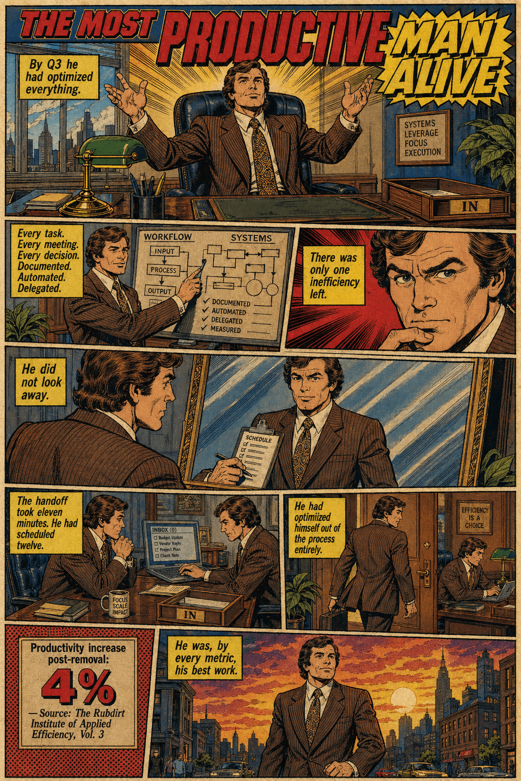 Rubdirt comic: The Most Productive Man