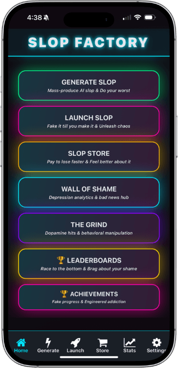 SLOP Factory on iPhone